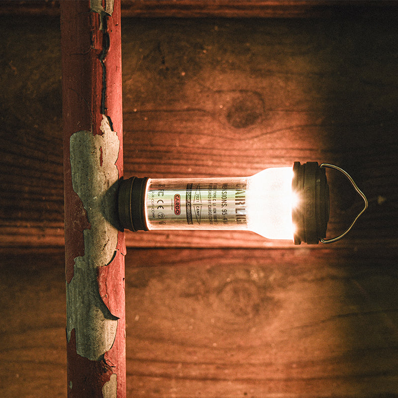 Magnetic camping light mounted securely on a vehicle or metal surface