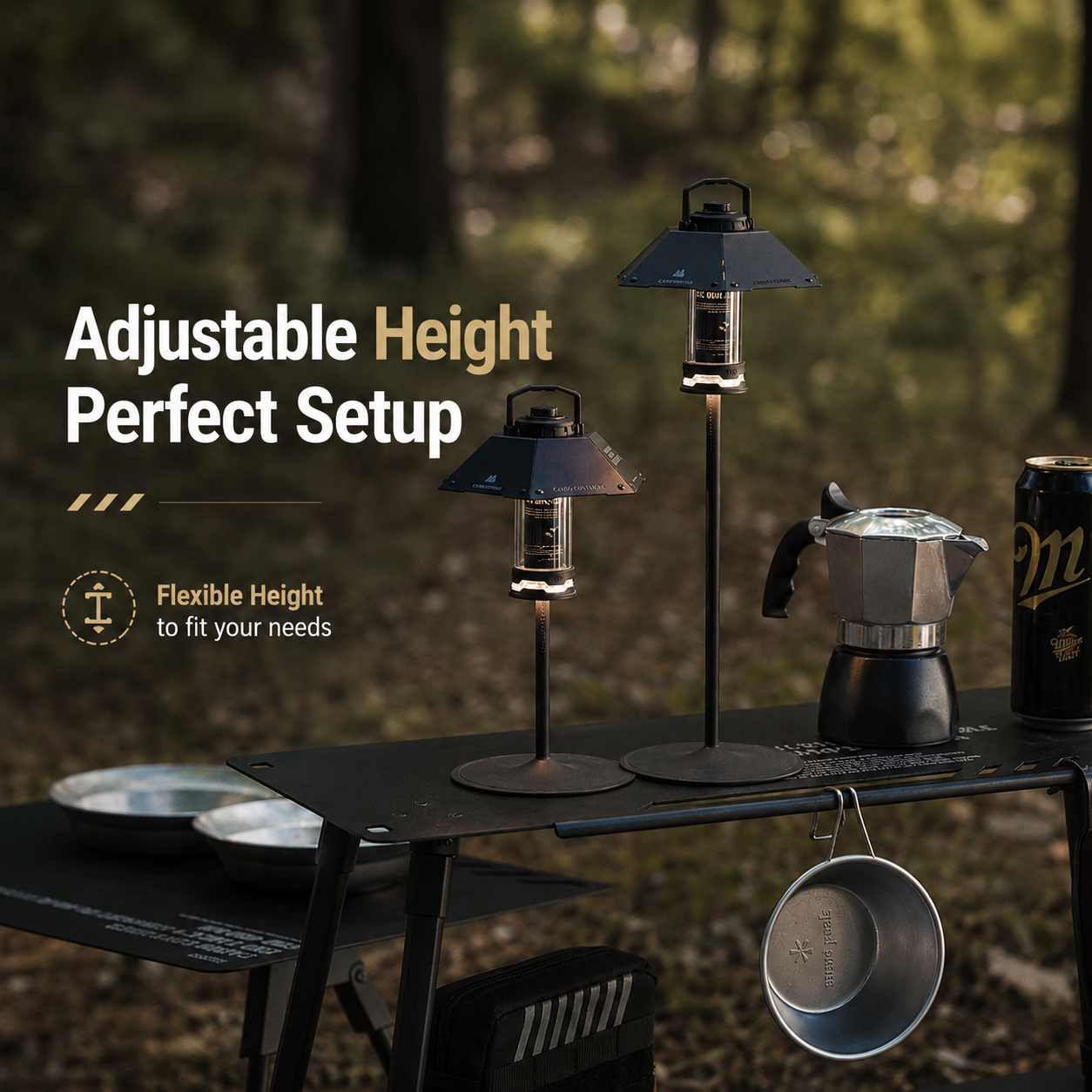 Dual Light Camping Lighting System Kit
