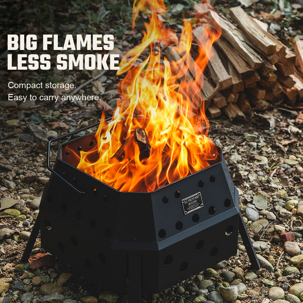 CARGO CONTAINER FIRE PIT MAX GW限定500円引き中 Smokeless Fire Pit | Portable High-Efficiency Camping Fire System